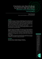 Il movimento come chiave di volta per la progettazione degli spazi educativi