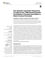 Sex-Specific Automatic Responses to Infant Cries: TMS Reveals Greater Excitability in Females than Males in Motor Evoked Potentials