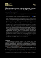 Flexible-link multibody system eigenvalue analysis parameterized with respect to rigid-body motion