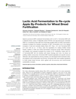 Lactic acid fermentation to re-cycle apple by-products for wheat bread fortification