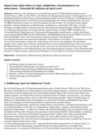 Entscheidend ist wer mitbestimmt – Potenziale für Inklusion im Sportverein
