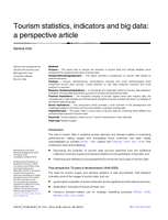Tourism Statistics, Indicators and Big Data: a perspective article