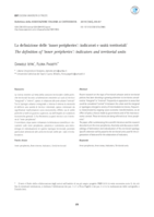 La definizione delle ‘inner peripheries’: indicatori e unità territoriali