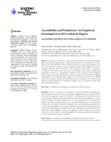 Accessibility and Peripheries: An Empirical Investigation in the Lombardy Region