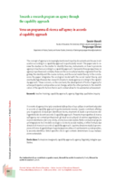Verso un programma di ricerca sull’agency in accordo al capability approach
