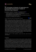 The Advantages of Industry 4.0 Applications for Sustainability: Results from a Sample of Manufacturing Companies