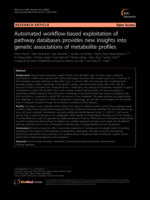 Automated workflow-based exploitation of pathway databases provides new insights into genetic associations of metabolite profiles