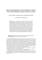 History, Path Dependence and Development: Evidence from Colonial Railways, Settlers and Cities in Kenya