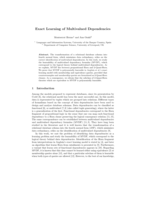 Exact Learning of Multivalued Dependencies