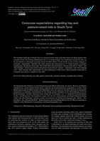 Consumer expectations regarding hay and pasture-raised milk in South Tyrol