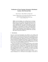 Verification of Fixed-Topology Declarative Distributed Systems with External Data