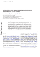 A key region in the human parietal cortex for processing proprioceptive hand feedback during reaching movements