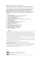 Research Directions for Principles of Data Management (Dagstuhl Perspectives Workshop 16151)