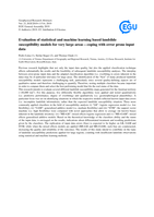 Evaluation of statistical and machine learning based landslide susceptibility models for very large areas – coping with error prone input data