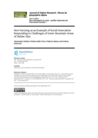 New Farming as an Example of Social Innovation Responding to Challenges of Inner Mountain Areas of Italian Alps