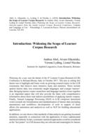 Introduction: Widening the Scope of Learner Corpus Research