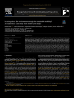 Is caring about the environment enough for sustainable mobility? An exploratory case study from South Tyrol (Italy)