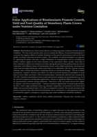 Foliar Applications of Biostimulants Promote Growth, Yield and Fruit Quality of Strawberry Plants Grown under Nutrient Limitation