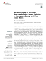 Botanical Origin of Pesticide Residues in Pollen Loads Collected by Honeybees During and After Apple Bloom