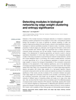 Detecting modules in biological networks by edge weight clustering and entropy significance