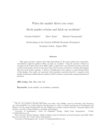 When the market drives you crazy: Stock market returns and fatal car accidents