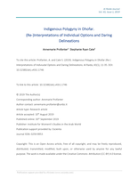 Indigenous Polygyny in Dhofar. (Re-)Interpretations of Individual Options and Daring Delineations