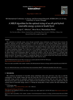 A MILP algorithm for the optimal sizing of an off-grid hybrid renewable energy system in South Tyrol