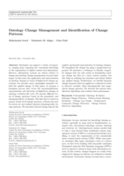 Ontology change management and identification of change patterns