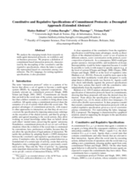 Constitutive and Regulative Specifications of Commitment Protocols: A Decoupled Approach