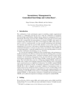 Inconsistency management in generalized knowledge and action bases