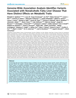 Genome-wide association analysis identifies variants associated with nonalcoholic fatty liver disease that have distinct effects on metabolic traits