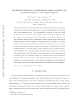 Gravitational radiation of a vibrating physical string as a model for the gravitational emission of an astrophysical plasma