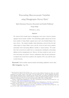 Forecasting Macroeconomic Variables using Disaggregate Survey Data