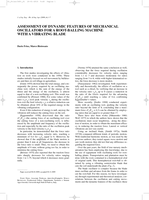 Assessment of dynamic features of mechanical oscillators for a root-balling machine with a vibrating blade