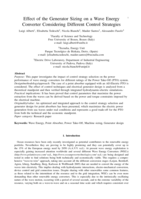 Effect of the Generator Sizing on a Wave Energy Converter Considering Different Control Strategies