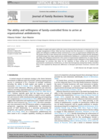 The ability and willingness of family-controlled firms to arrive at organizational ambidexterity