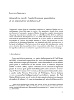 Misurare le parole: Analisi lessicale quantitativa di un apprendente di italiano L2