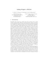 Adding Weight to DL-Lite