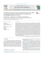Treated agro-industrial wastewater irrigation of tomato crop: Effects on qualitative/quantitative characteristics of production and microbiological properties of the soil