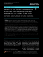 Influence of low ambient temperature on epitympanic temperature measurement: a prospective randomized clinical study