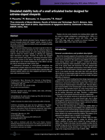 Simulated stability tests of a small articulated tractor designed for extreme-sloped vineyards