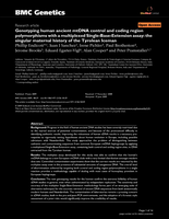 Genotyping human ancient mtDNA control and coding region polymorphisms with a multiplexed SingleBase-Extension assay: the singular maternal history of the Tyrolean Iceman