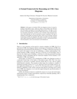 A formal framework for reasoning on UML class diagrams