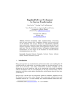 Regulated Software Development - an Onerous Transformation