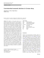 Gastrointestinal nematode infections in German sheep