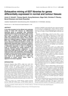 Exhaustive mining of EST libraries for genes differentially expressed in normal and tumour tissues