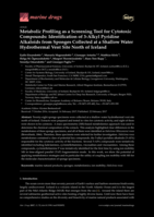 Metabolic Profiling as a Screening Tool for Cytotoxic Compounds: Identification of 3-Alkyl Pyridine Alkaloids from Sponges Collected at a Shallow Water Hydrothermal Vent Site North of Iceland