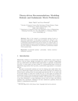 Theory-driven recommendations: Modeling hedonic and eudaimonic movie preferences