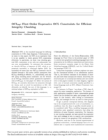 OCL_FO: first-order expressive OCL constraints for efficient integrity checking
