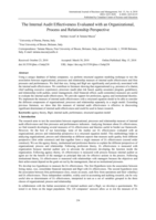 The Internal Audit Effectiveness Evaluated with an Organizational, Process and Relationship Perspective